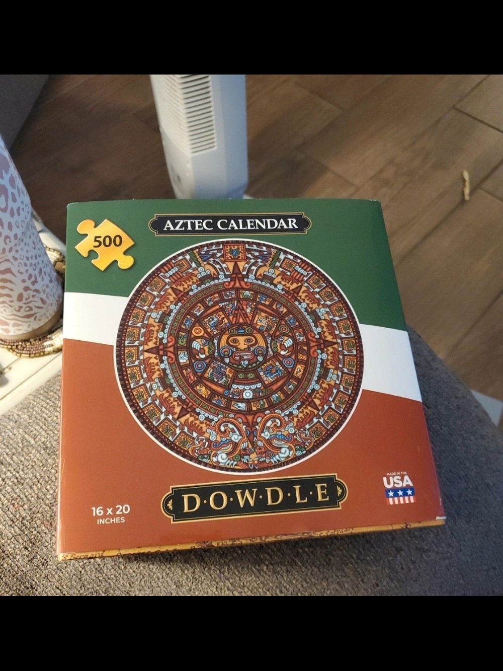 DOWDLE Aztec Calendar 500-Piece Jigsaw Puzzle - Green/Brown